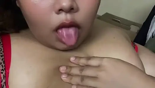 My Filipina stepsister took off her hijab and made this video for me on her phone.