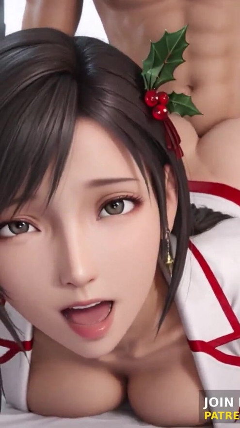 3D Animation: Nurse Tifa Can't Wait for Christmas - Your Special Holiday Checkup POV Uncensored Hentai | Clip 1