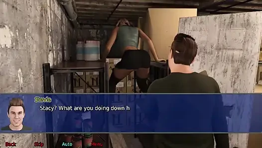 The office wife #19 - Stevie cum all over Stacy's skirt.