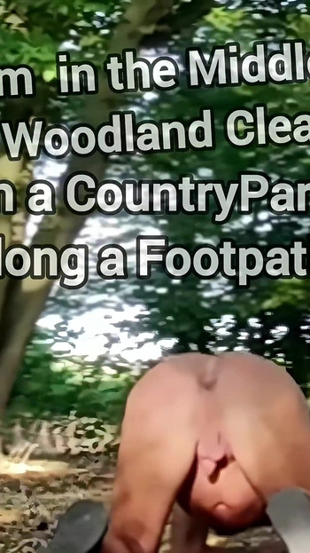 公共の森で尻を上げて