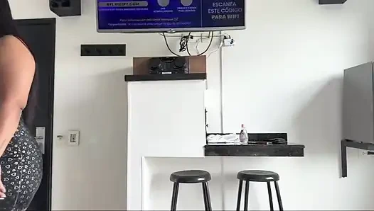 Big ass maid fucks me while cleaning my room