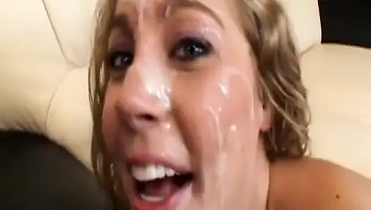 Блондинка, Букаке, Минет Оргия С Обильным Извержением Спермы