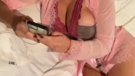 Natasha Bortsov Sexy Latina Milf Stepmom plays her big and juicy tits
