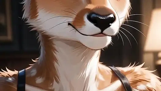 Furry deer doe lagi asik masturbasi di kamar mandi sambil mengkhawatirkan black panther