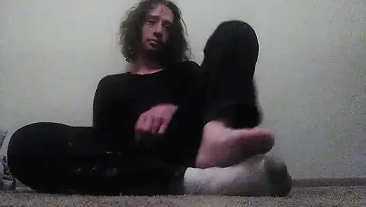 Naked Transgirl Titplay, Footplay, Verbally Whining Masturbating W/buttplay