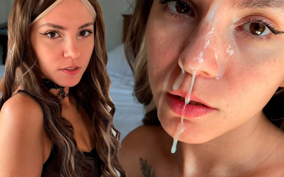 My Wife Is in the Shower and I'm Fucking Her Best Friend on Our Bed - POV Facial