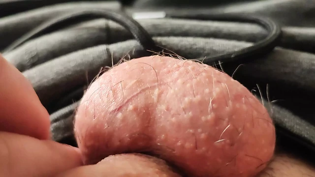 Playing with my testicles in a relaxed way