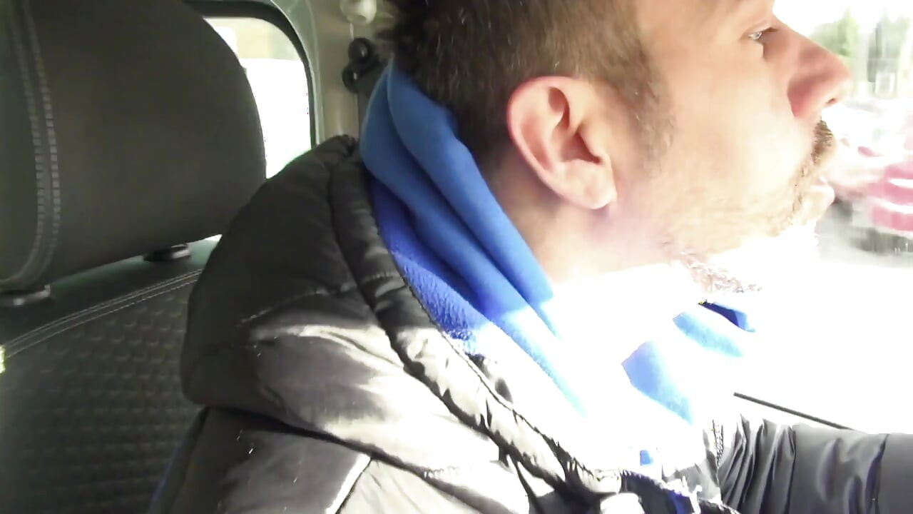 Blonde MILF sucks good cock in the car