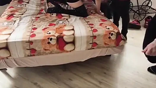 Супер трио мужчин и горячая латина