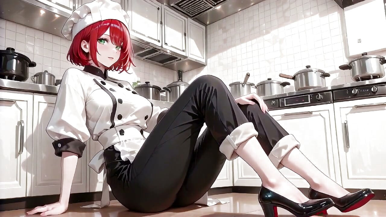 Redhead Chef's Kitchen Secret: From Lazy Poses to Naked Climax