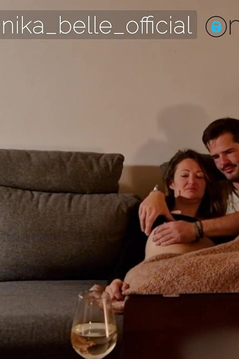 A Couple in Love Watches Porn on the Couch to Start the Fire conversation and dirty Talk
