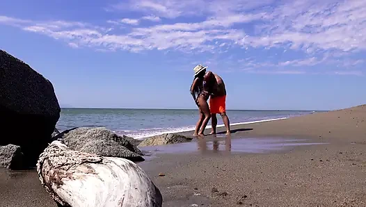 Hot Latina Fucked on the Beach