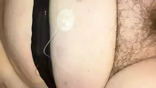 Big squirt video with dildo post creampie
