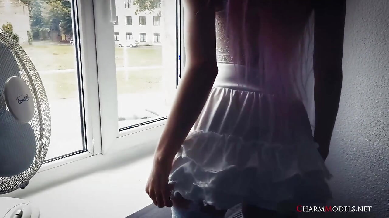 Cosplay Pink Hair Girl Lilly in White Stockings Video