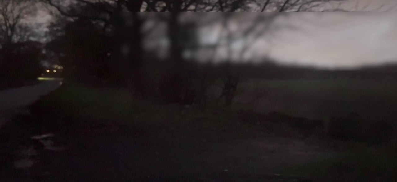 Telanjang dan bertelanjang kaki bersembunyi dari mobil yang lewat masturbasi dan twerking