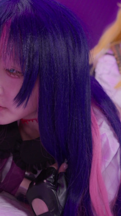 Panty & Stocking part2-Femboy berzakar besar cosplay Panty yang dikongkek Stocking dan creampie | Klip 1