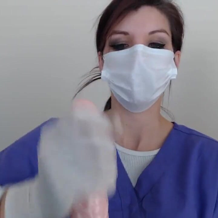 Milking Procedure Handjob - Latex Gloves