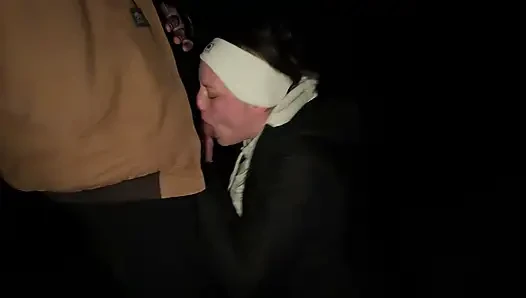 Horny Wife Sneaks Away from Camp to Get Fucked by Big Dick