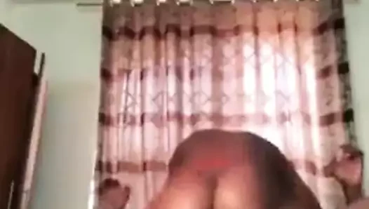 Bajan darkie bouncing on cock