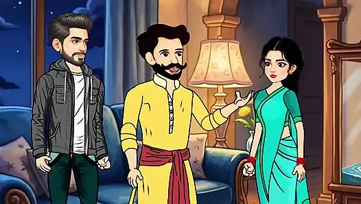 The story of Rupa Bhabhi and Gopal's bedroom sex story. Hindi Cartoon Story