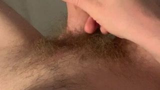 Jerking in the morning with precum