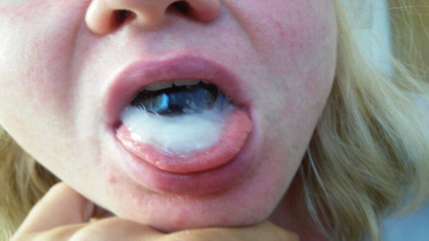 Handjob and cum on mouth