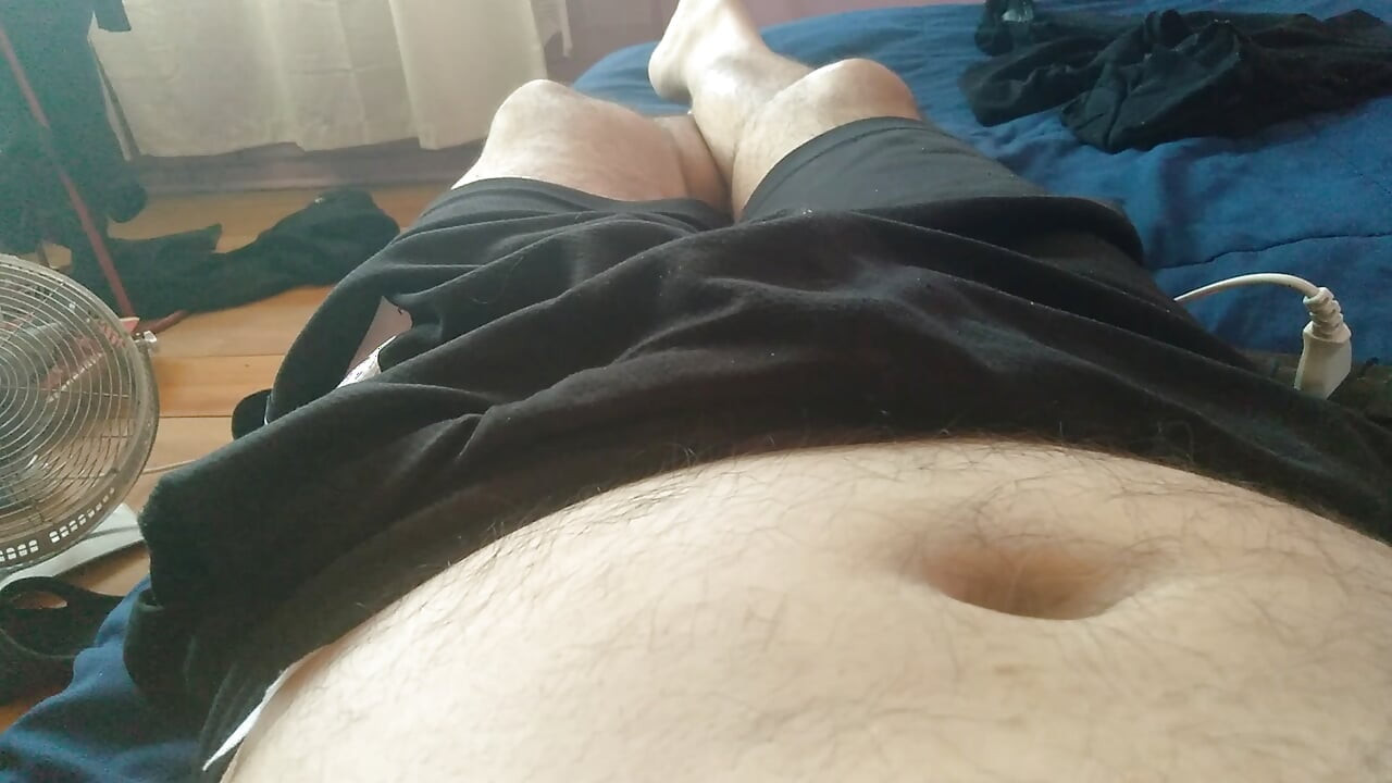 Relaxed boy with a big dirty penis