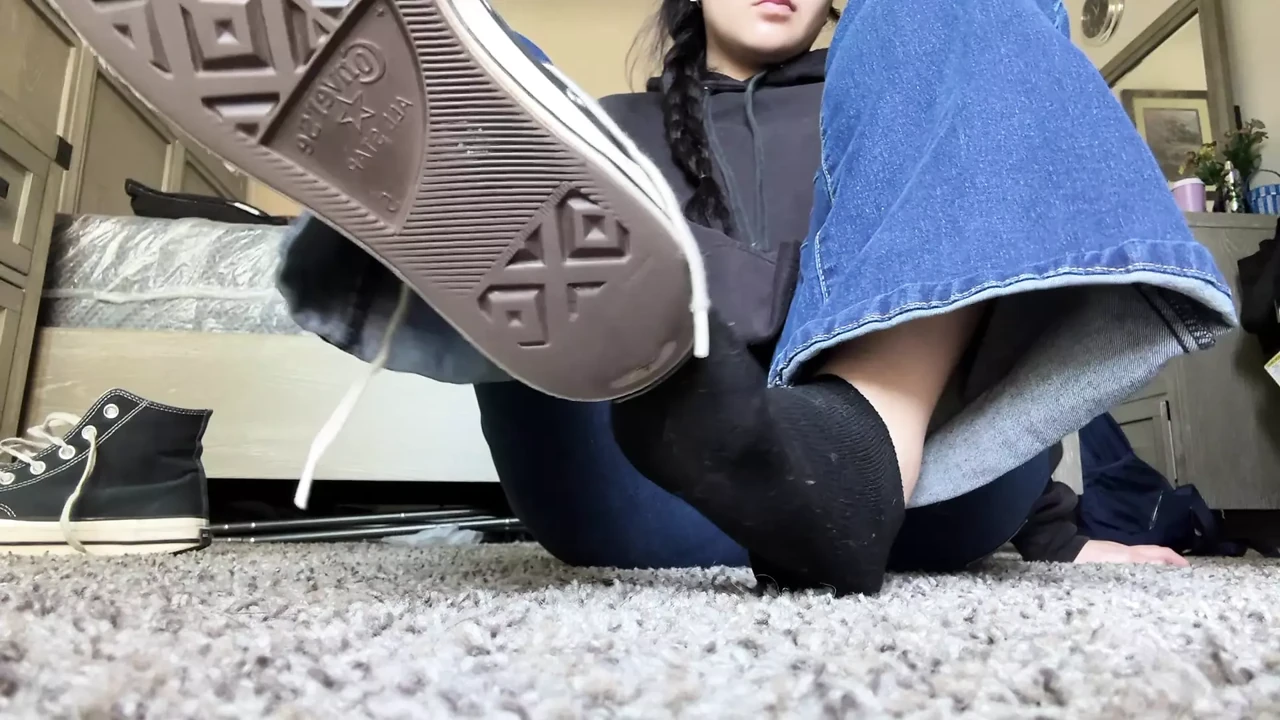 Dirty converse with soft soles