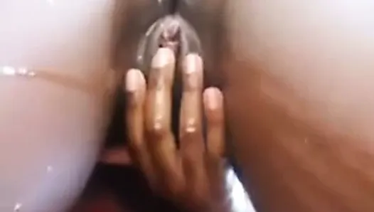 Horny Ebony Chick Masturbates
