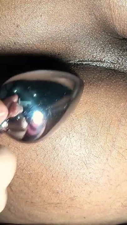 Close-up Deep BIG Butt Plug Masturbation Indian Brown  Tight Pink Asshole | Clip 3