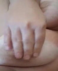 Bbw fwb plays with tits for me