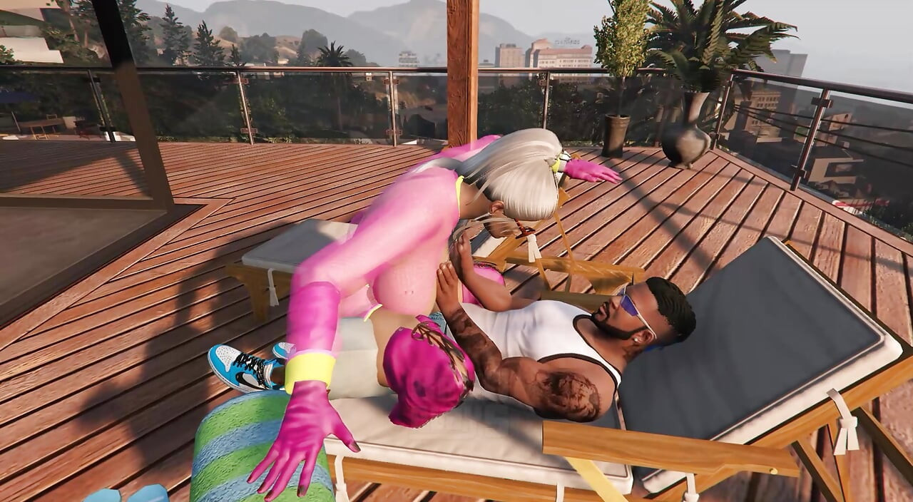 GTA v Franklin Clinton x botas rosas premium lady (animación 3D) (completo)