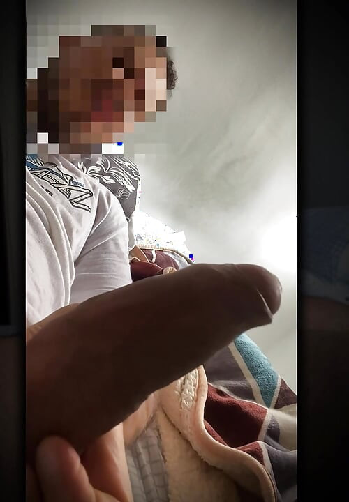 Latino stud shakes his big, hairy cock in the morning until he gets all the thick cum out, starting the day relaxed.