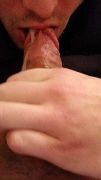 Self Suck Cum in Mouth