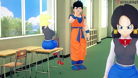 Android 18 mag, dass Videl ihr beim ficken beobachtet Gohan - DragonBall Zex Serie