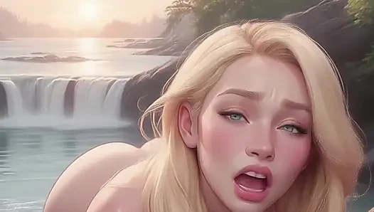 Olivia begging to be pounded doggy style in the public at the Lake Part 3