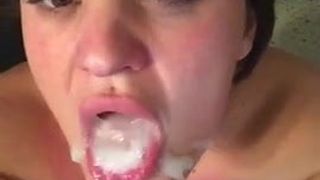Hot Wife Swallows Cum