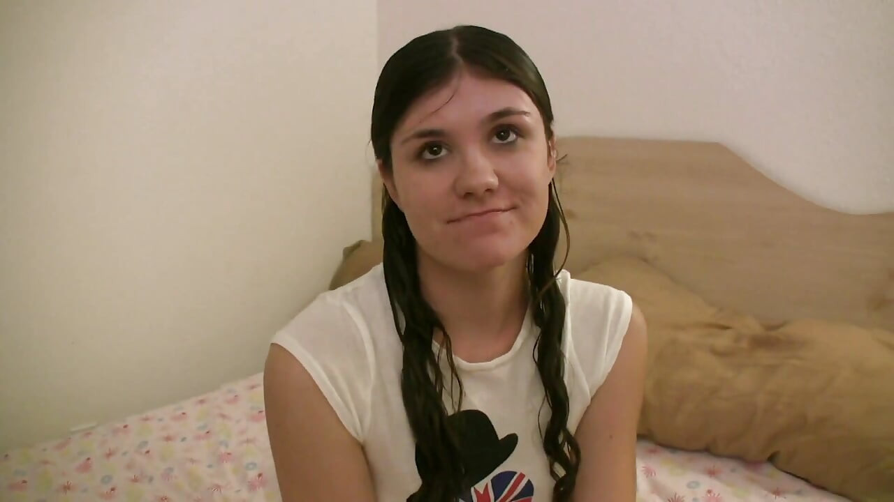 Teen Girl Masturbates with Dildo and Sucks Mature Cock