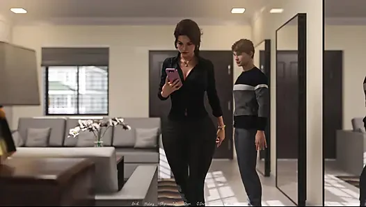 Быть женой 21, Горо наслаждается игрой с грудью Christines