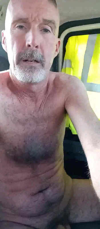 Captivating moment from "risky naked cum in truck side of road"