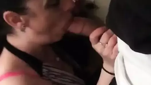 Dumb Hooker gets unwanted SUPRISE FACIAL after FaceFucking