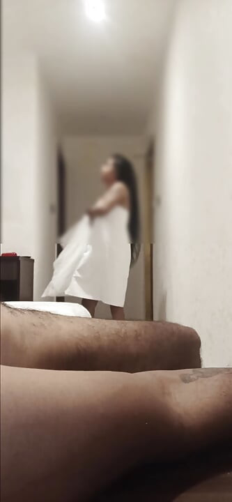 India caliente esposa puja disfruta de la habitación del hotel Husbend Frind