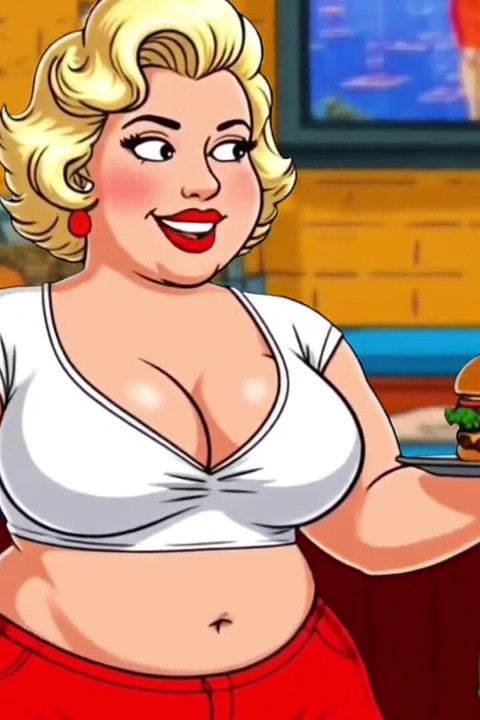 정액 메뉴: 레스토랑에서 맛있는 정액을 먹인 결혼한 웨이트리스