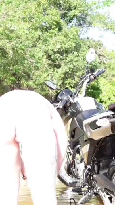 Blonde Girl Gets Her Ass Fucked Twice By A Guy Who Helped Her Wash Her Motorcycle In The Creek | Clip 2