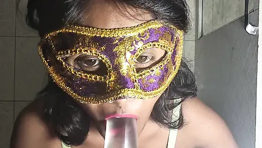 Indian wife playing with dildo