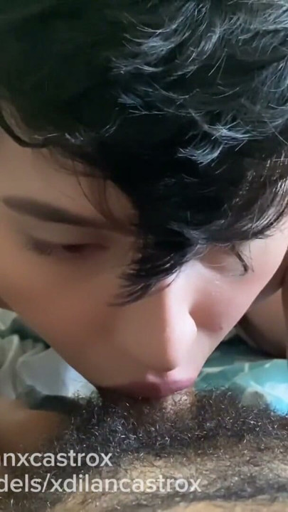Beautiful gay twink sucks my straight male cock I cum inside his cute gay mouth swallows all my cum | Clip 1