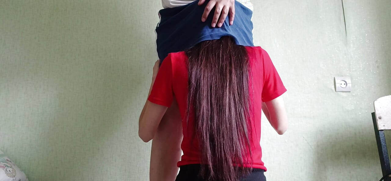 My Shy Neighbor Climbed Under My Skirt Without Asking, but I Liked It