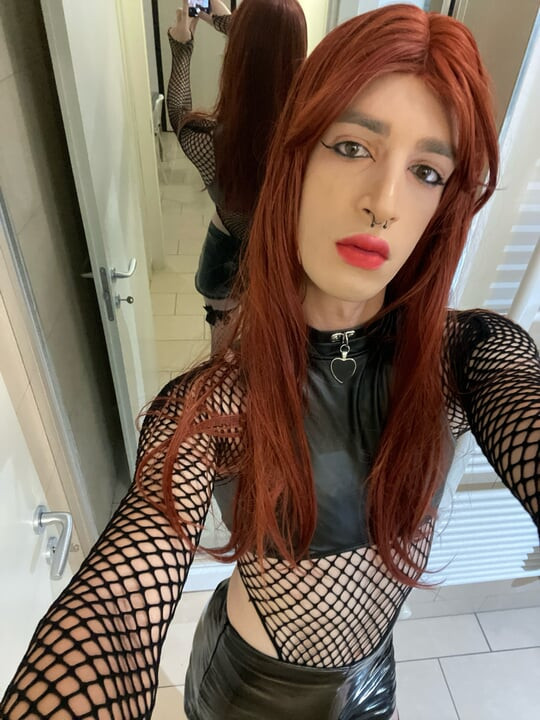 Sissy Vanessa comes home after a night at the disco and trains anally with her dildos