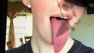赤い頭の長い舌