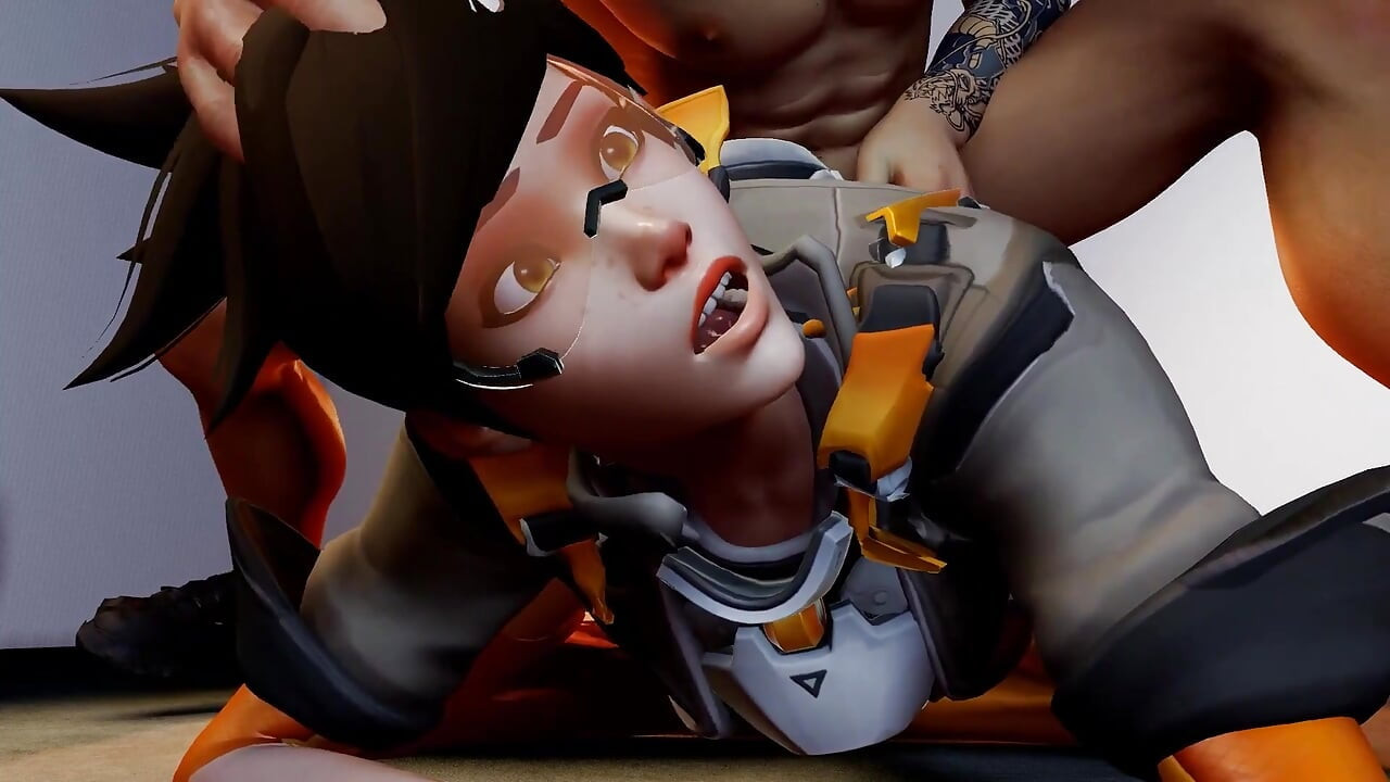 Hanzo Riders Tracer's Ass Hard - Overwatch-parodia